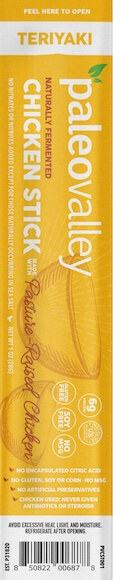 Teriyaki pasture-raised chicken stick